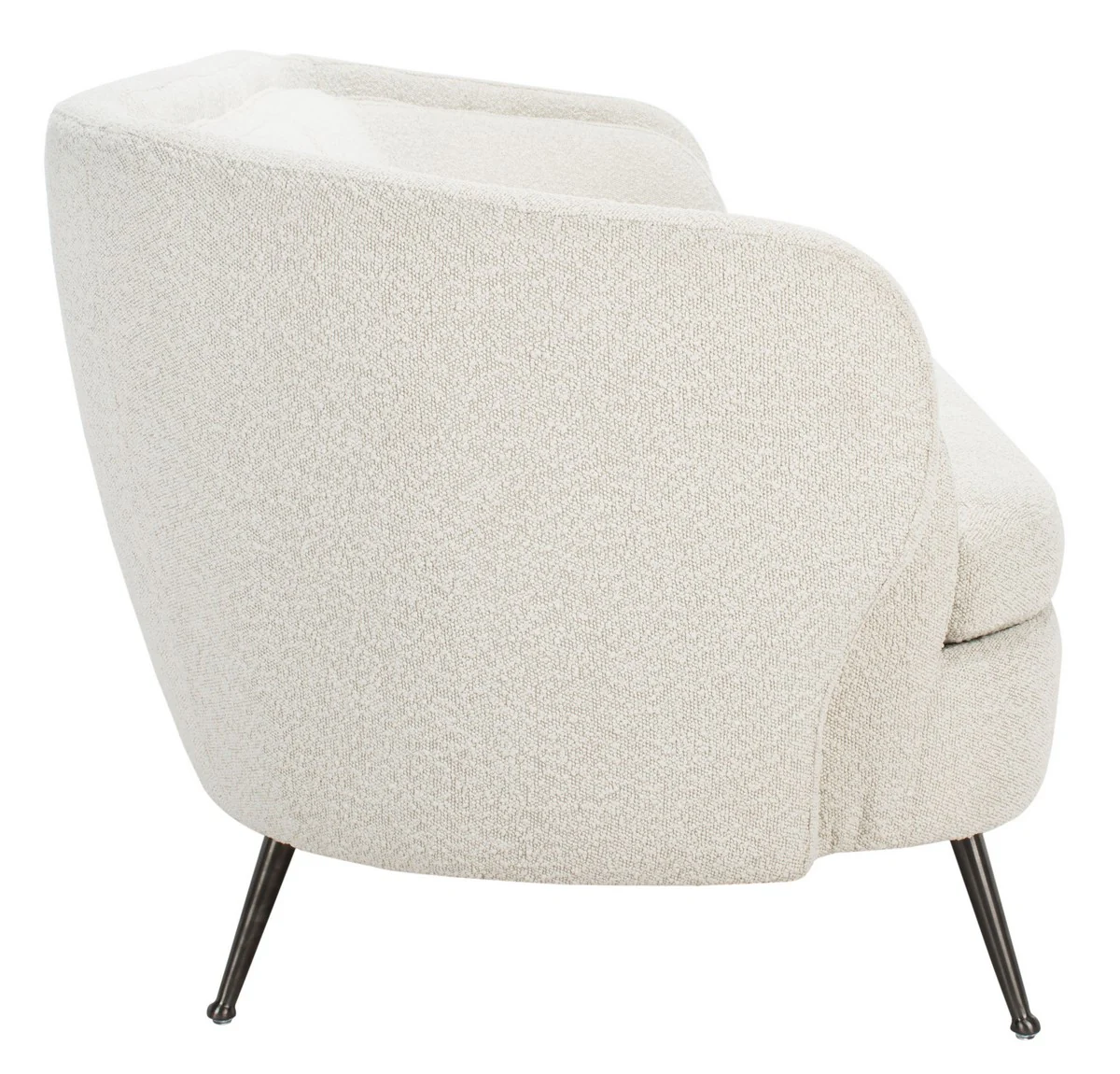 Safavieh Maryssa Curved Back Upholstered Fabric Sofa - Ivory - Image 5
