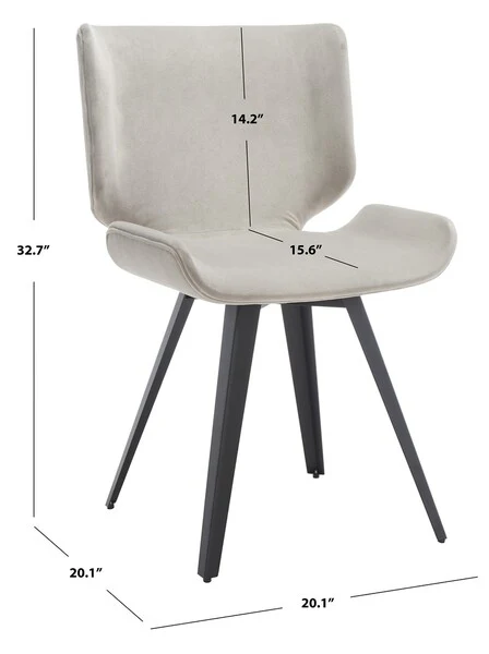 Safavieh Matty Scandinavian Dining Chai - Gray - Image 3