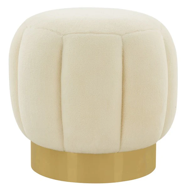 Safavieh Maxine Channel Tufted Otttoman - Creme - Image 2