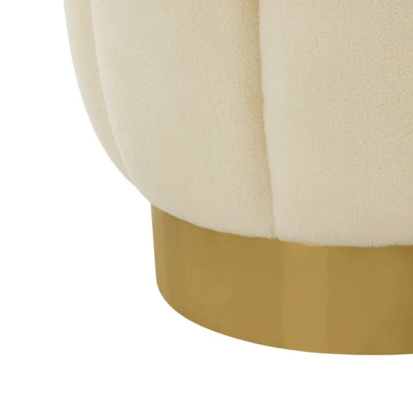 Safavieh Maxine Channel Tufted Otttoman - Creme - Image 3