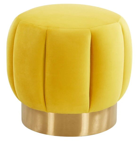 Safavieh Maxine Channel Tufted Otttoman - Marigold - Image 2
