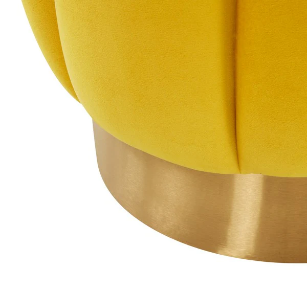 Safavieh Maxine Channel Tufted Otttoman - Marigold - Image 4