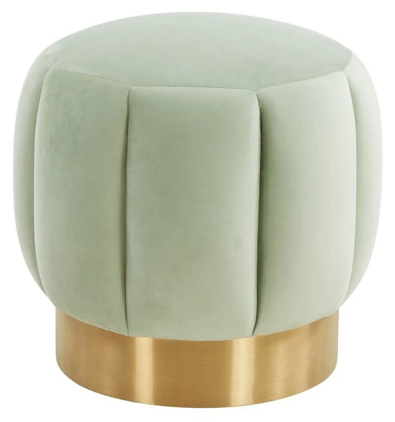 Safavieh Maxine Channel Tufted Otttoman - Mint - Image 2