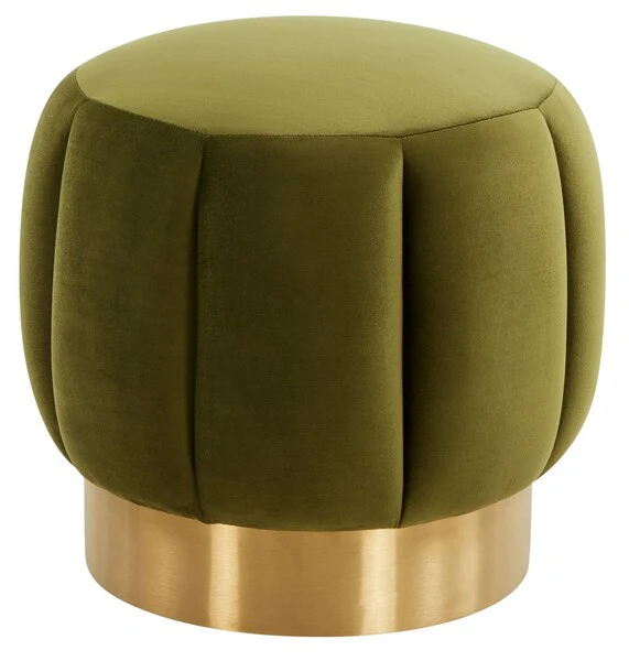 Safavieh Maxine Channel Tufted Otttoman - Olive - Image 2