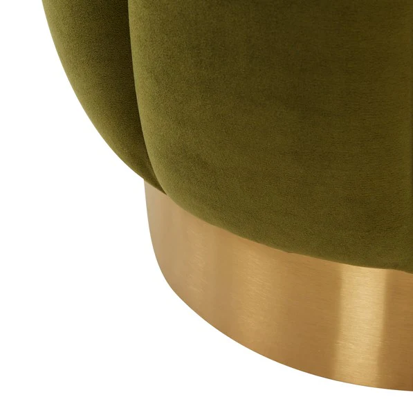 Safavieh Maxine Channel Tufted Otttoman - Olive - Image 4