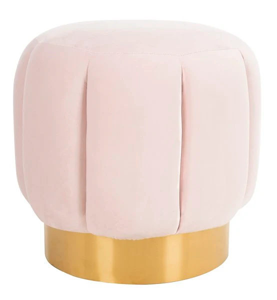 Safavieh Maxine Channel Tufted Ottoman - Pink - Image 2
