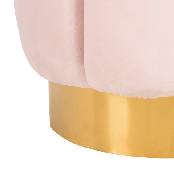 Safavieh Maxine Channel Tufted Ottoman - Pink - Image 5