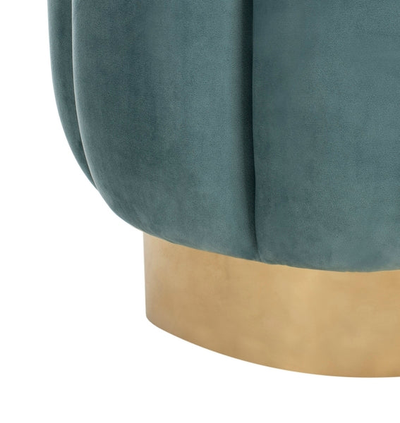 Safavieh Maxine Channel Tufted Otttoman - Seafoam - Image 5