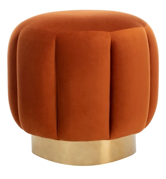 Safavieh Maxine Channel Tufted Otttoman - Sienna - Image 2