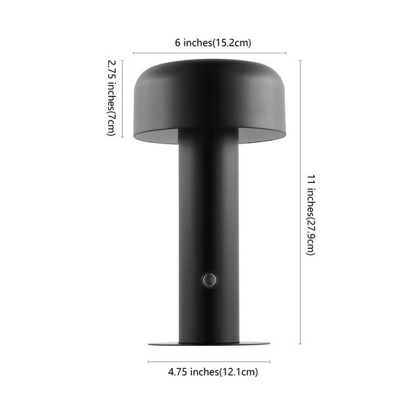 Safavieh Mayella, 11 Inch, Black, Iron, Rechargeable Led Table Lamp? - Black - Image 3