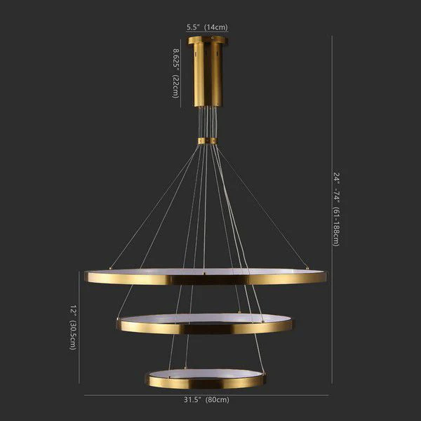 Safavieh Meranda 3 Tier Chandelier - Gold - Image 4