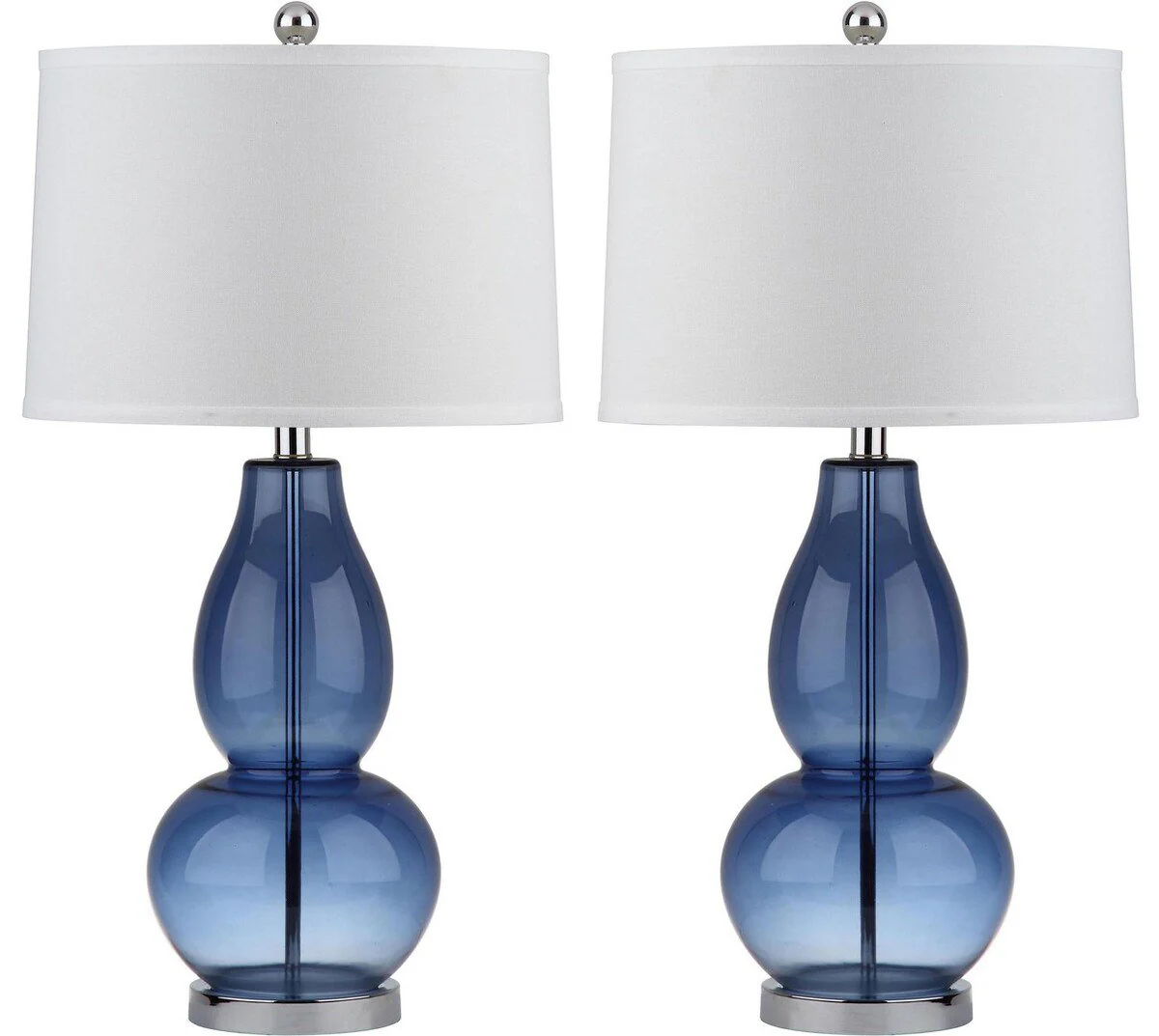 Safavieh Mercurio 28.5-Inch H Double Gourd Lamp Set Of 2 - Blue - Image 2