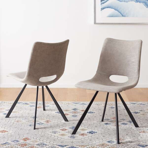 Safavieh Mika Dining Chair Set Of 2 - Stone Gray - Image 4