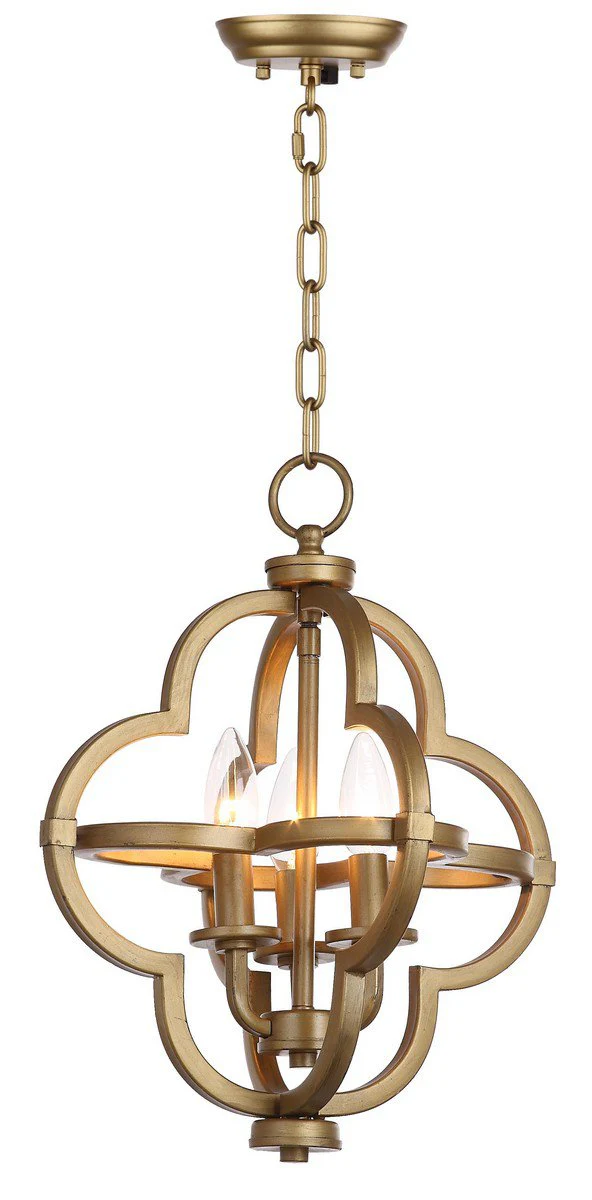 Safavieh Mila 12.25-Inch Dia Adjustable Dark Grey Pendant - Gold - Image 3