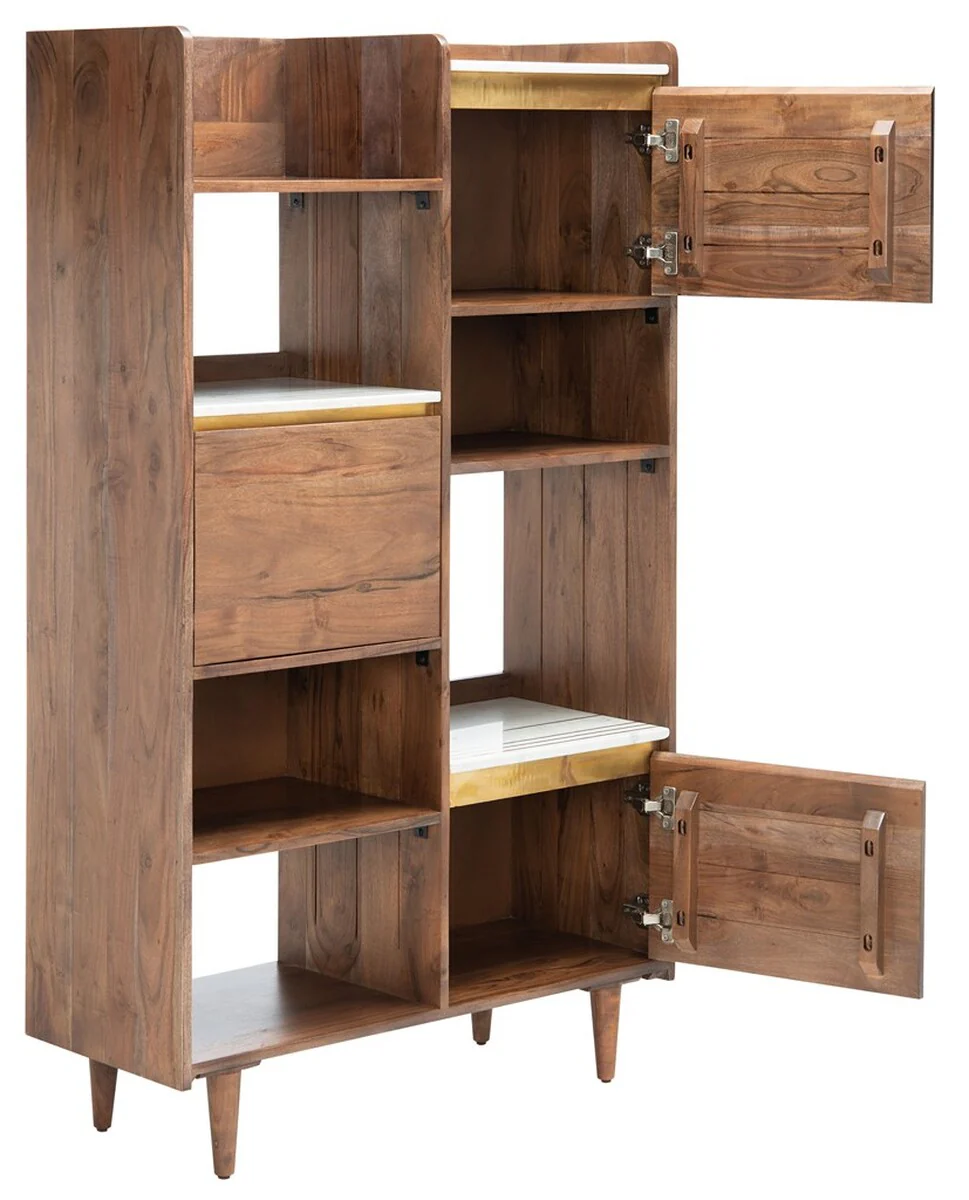 Safavieh Milana Marble Bookcase - Walnut - Image 3