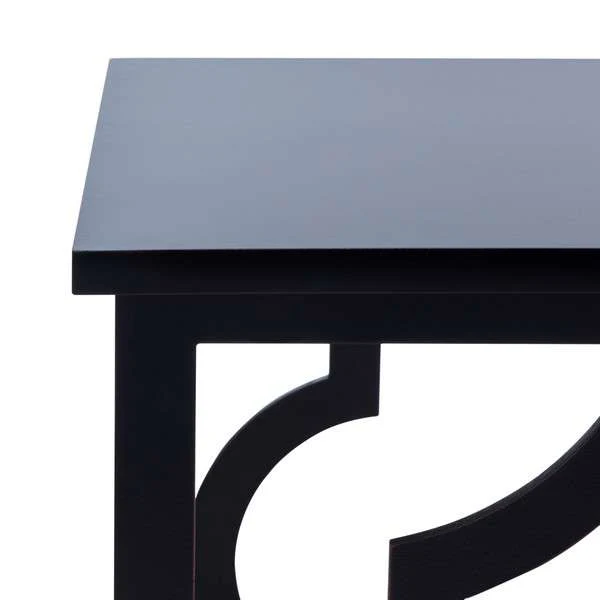 Safavieh Milo Trellis Gold Leaf End Table - Black - Image 3