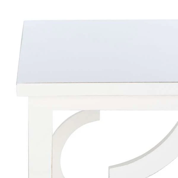 Safavieh Milo Trellis Gold Leaf End Table - Cream - Image 3