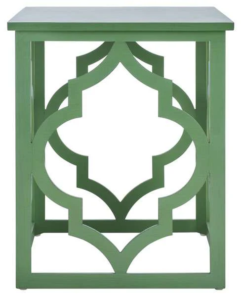 Safavieh Milo Trellis Gold Leaf End Table - Green - Image 2