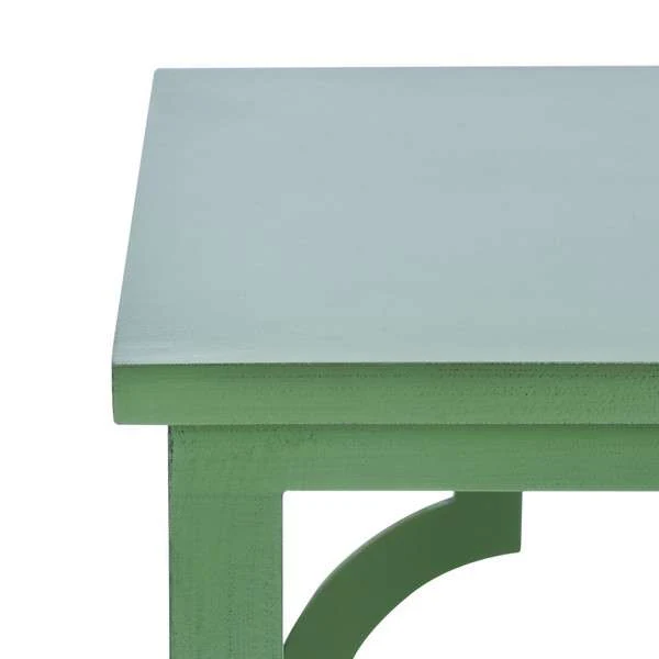 Safavieh Milo Trellis Gold Leaf End Table - Green - Image 3