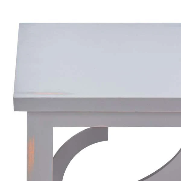 Safavieh Milo Trellis Gold Leaf End Table - Taupe - Image 3