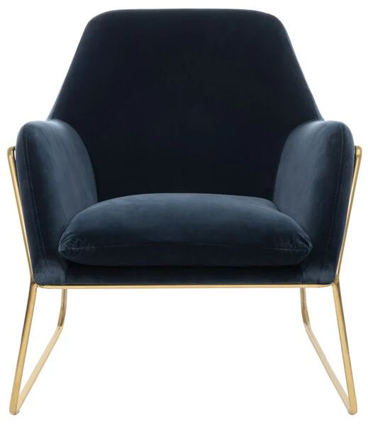 Safavieh Misty Metal Frame Accent Chair - Navy - Image 2