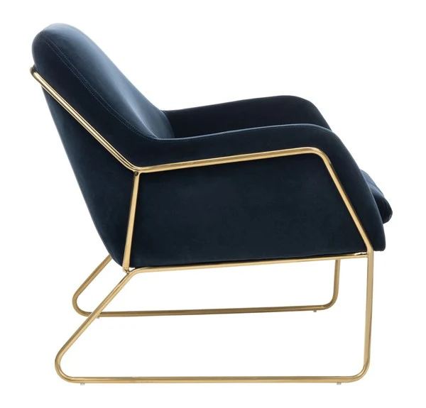 Safavieh Misty Metal Frame Accent Chair - Navy - Image 3