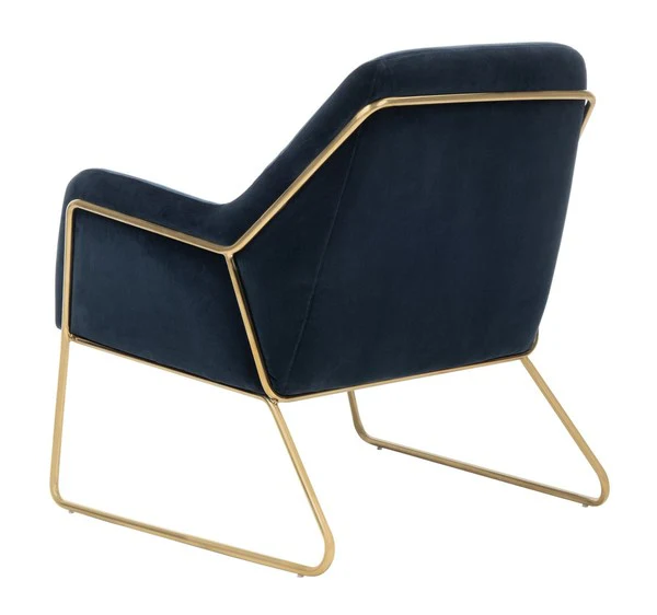 Safavieh Misty Metal Frame Accent Chair - Navy - Image 5