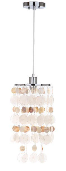Safavieh Modern Capiz 1 Light 9-Inch Dia Pendant - Natural Cream - Image 2