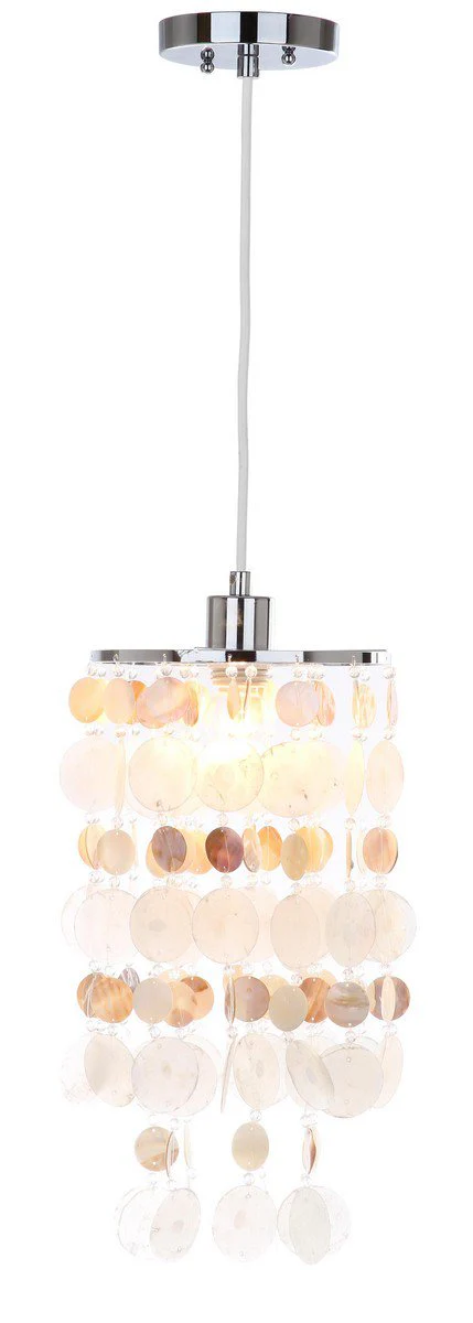 Safavieh Modern Capiz 1 Light 9-Inch Dia Pendant - Natural Cream - Image 3