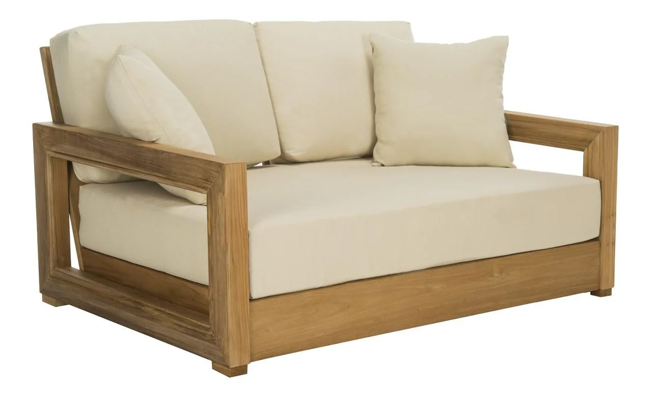 Safavieh Montford 2-Seat Bench - Teak Brown - Image 3
