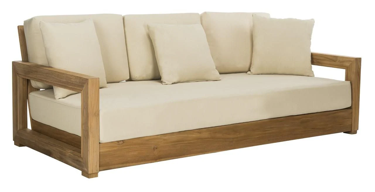 Safavieh Montford 3-Seat Bench - Teak Brown - Image 3