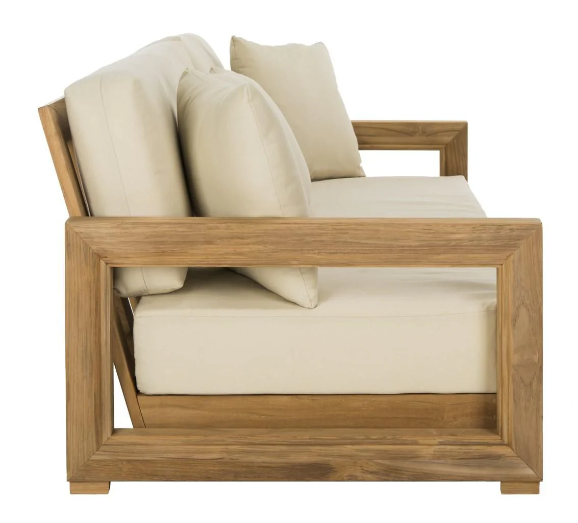 Safavieh Montford 3-Seat Bench - Teak Brown - Image 4