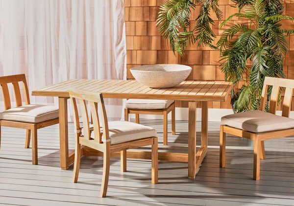 Safavieh Montford Teak Dining Table - Natural - Image 5