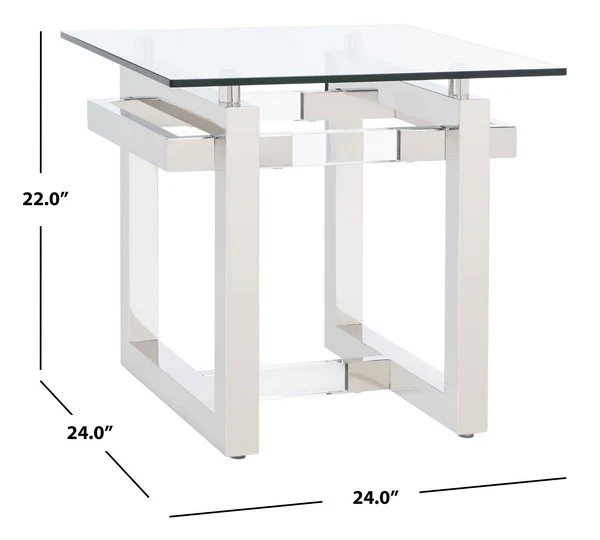 Safavieh Montrelle Acrylic Accent Table - Silver - Image 4