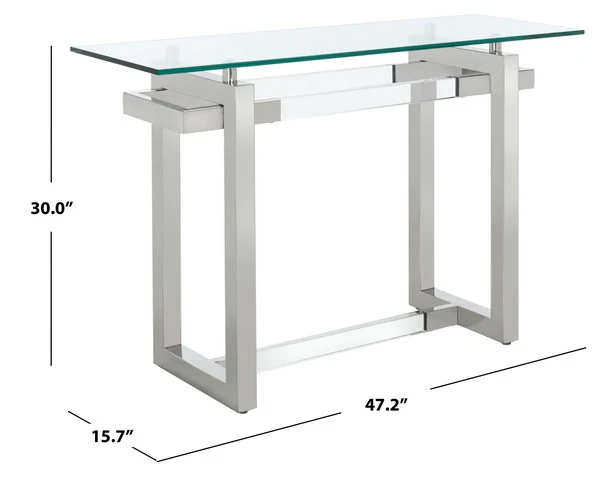 Safavieh Montrelle Acrylic Console Table - Silver - Image 3