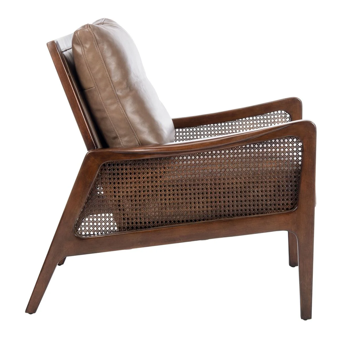 Safavieh Moretti Wood Frame Accent Chai - Dark Brown - Image 4