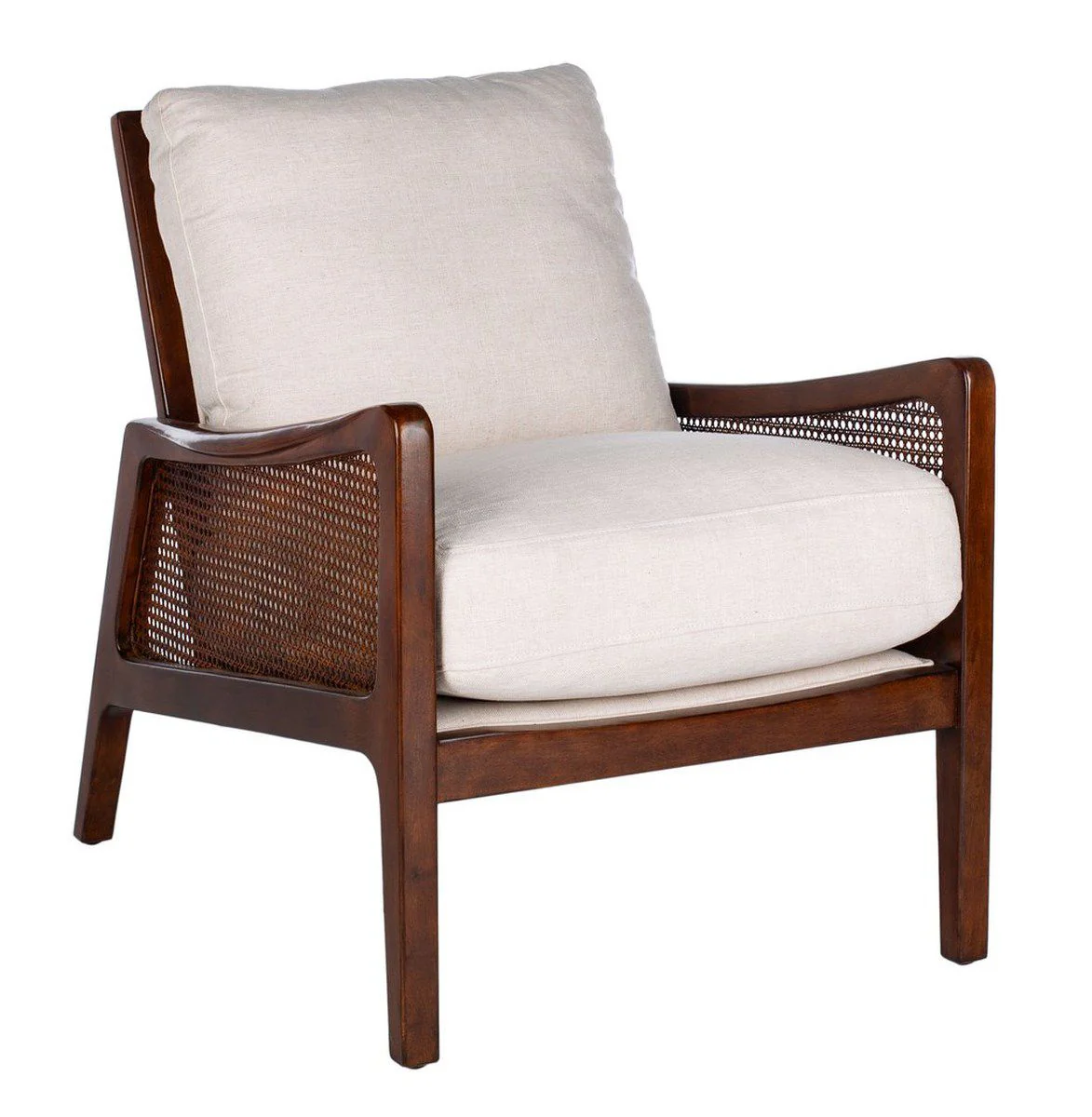 Safavieh Moretti Wood Frame Accent Chai - Oatmeal - Image 2