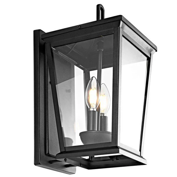 Safavieh Morla Outdoor Wall Lantern - Black - Image 2