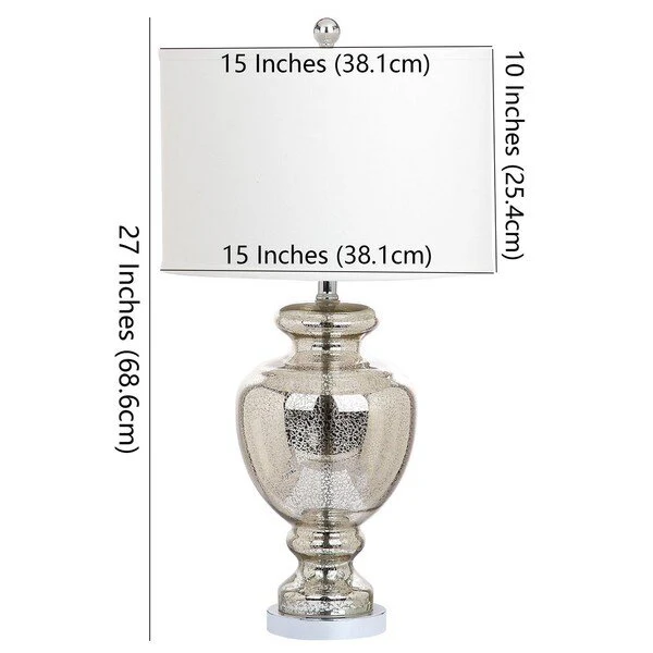Safavieh Morocco, 28 Inch, Mercury, Glass/Metal Table Lamp Set 2 With Usb Port? Set Of 2 - Mercury - Image 3