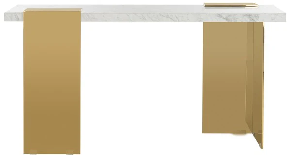 Safavieh Mycha Marble Console Table - White - Image 2