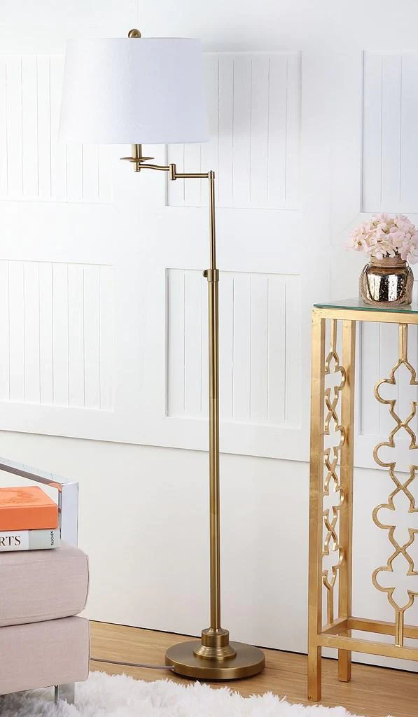 Safavieh Nadia 64.25-Inch H Adjustable Floor Lamp - Gold - Image 2