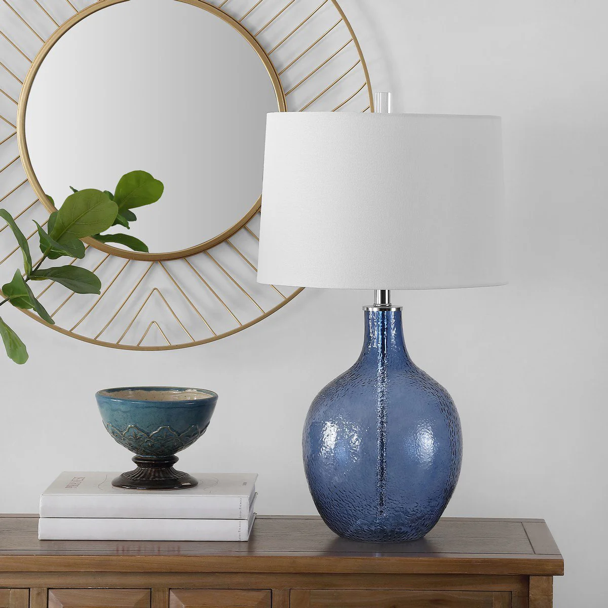 Safavieh Nadine Glass Table Lamp - Blue - Image 3