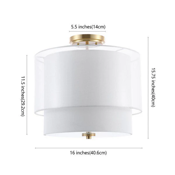 Safavieh Namida Flush Mount - Gold Base - Image 3