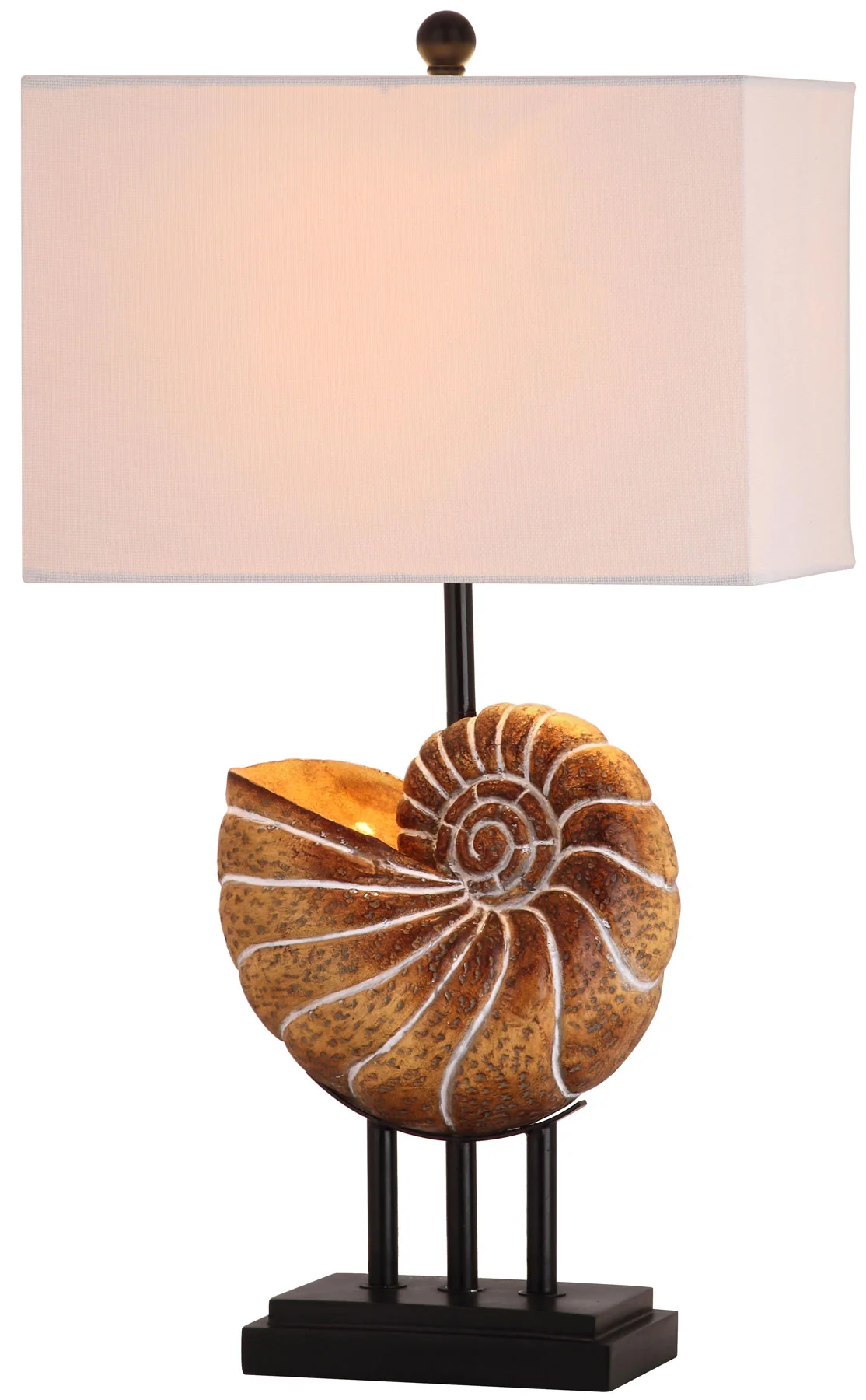 Safavieh Nautilus 28-Inch H Shell Table Lamp Set Of 2 - Light Brown - Image 2