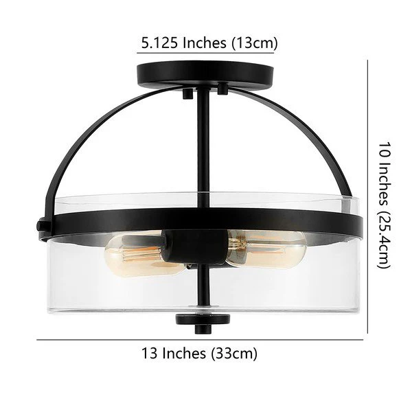Safavieh Nensor Flush Mount - Black - Image 3