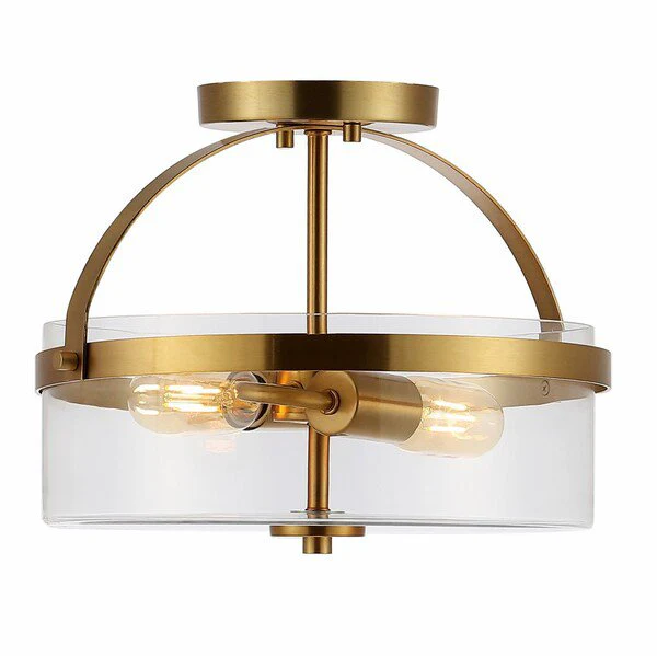 Safavieh Nensor Flush Mount - Brass Gold - Image 2