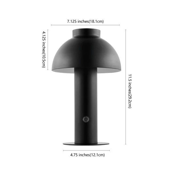 Safavieh Niara, 11.5 Inch, Black, Iron, Rechargeable Led Table Lamp? - Black - Image 3