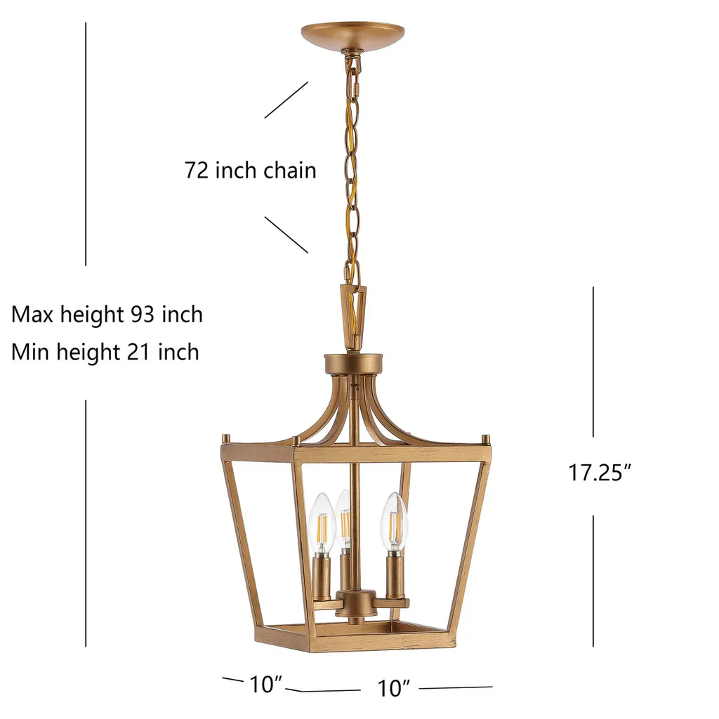 Safavieh Nichi 4Lt Pendant - Oil Rubbed Bronze (Black) - Image 4