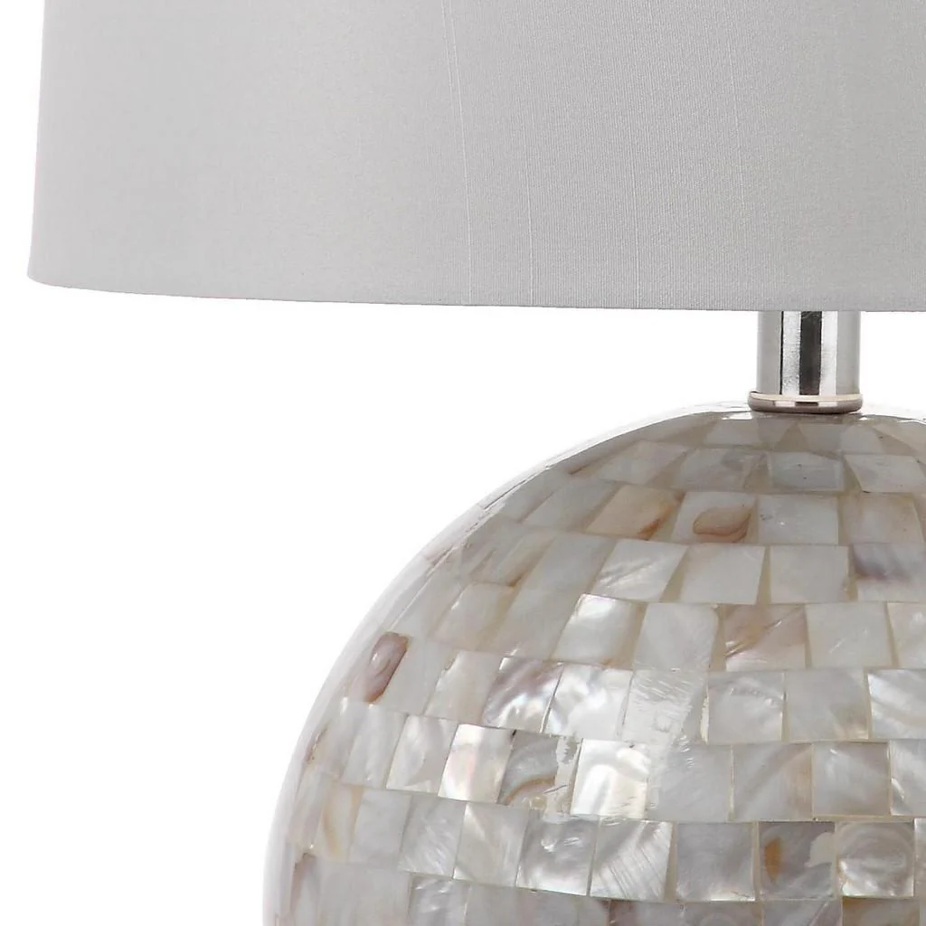 Safavieh Nikki 21-Inch H Shell Table Lamp - White - Image 2