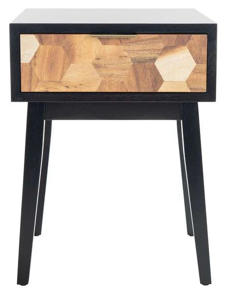 Safavieh Nilo 1 Drawer Accent Table - Black - Image 2